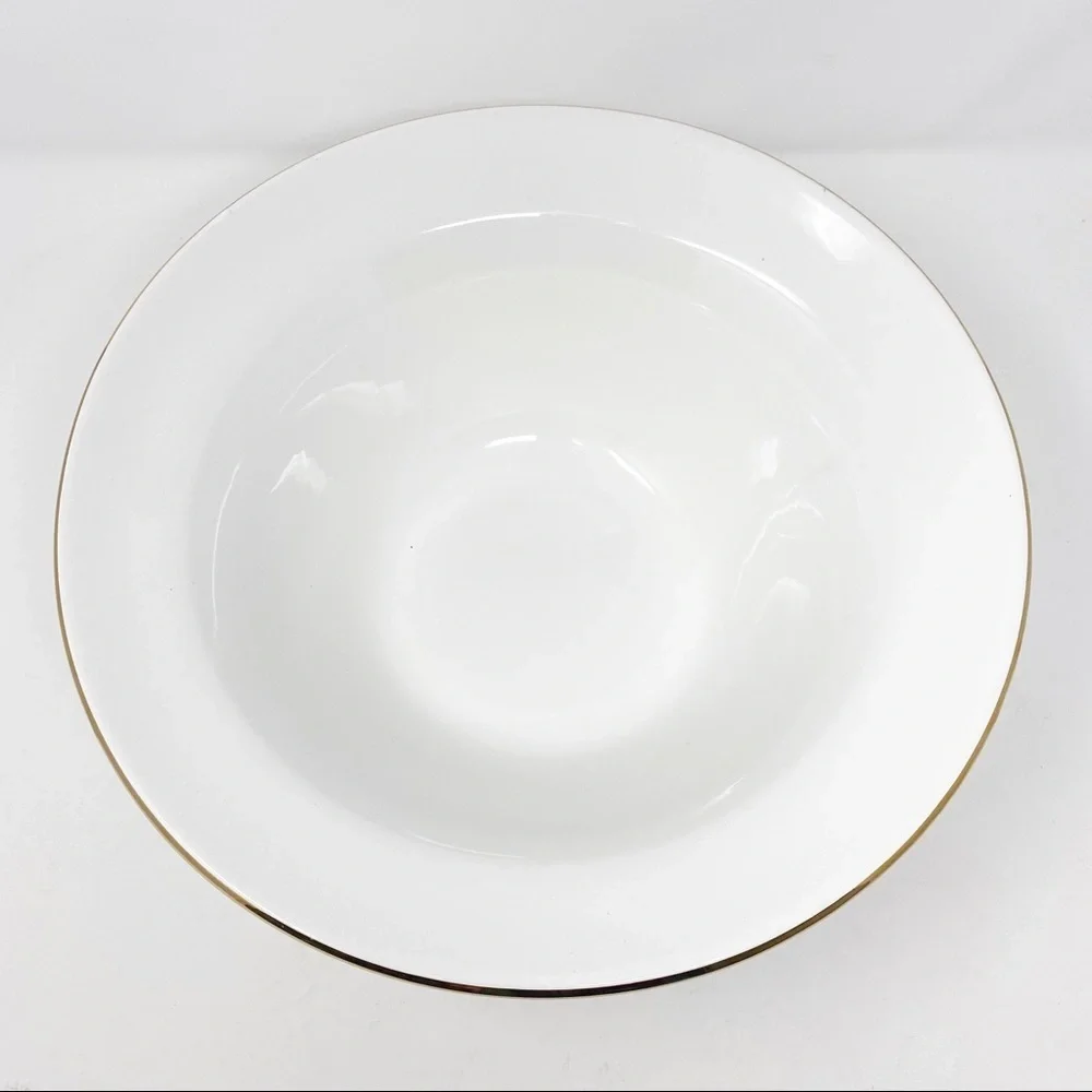 PIER 1 Pier Classic Porcelain Gold Rim Pasta Bowl
